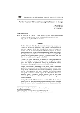 Physics Teachers` Views on Teaching the Concept of Energy