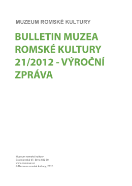 21/2012 - Muzeum romské kultury