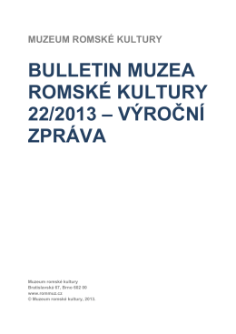 22/2013 - Muzeum romské kultury