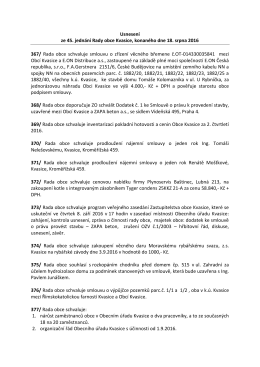 Usnesení ze 45. jednání Rady obce Kvasice, konaného dne 18