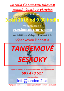 poutac TANDEMY - Velké Pavlovice