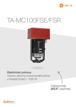 TA-MC100FSE/FSR - IMI Hydronic Engineering