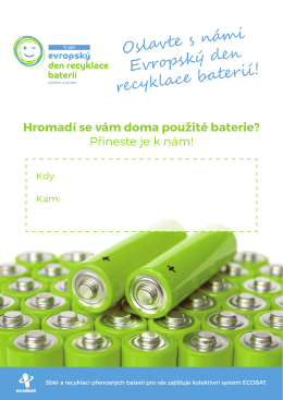 Oslavte s námi Evropský den recyklace baterií!
