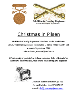 Christmas in Pilsen - 9th Illinois Cavalry Regiment