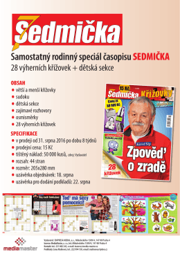 Samostatný rodinný speciál časopisu SEDMIČKA
