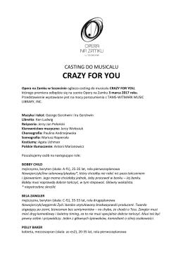 Crazy for you - Opera na Zamku w Szczecin