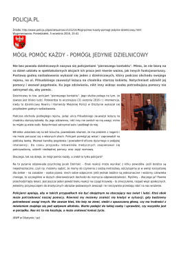 policja.pl mógł pomóc każdy - pomógł jedynie dzielnicowy
