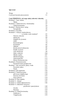 Spis treści Wstęp /9 Czym jest leczenie przyczynowe /11 Część