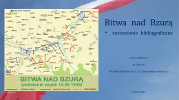 Bitwa nad Bzurą - Miejska Biblioteka im. AK Cebrowskiego