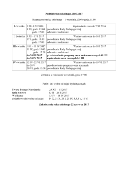 Kalendarz na rok szkolny 2016/2017 (plik pdf)