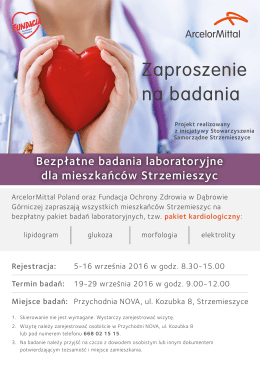 plakat - Stowarzyszenie Samorządne Strzemieszyce