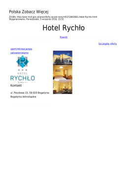 Hotel Rychło - Polska Zobacz Więcej