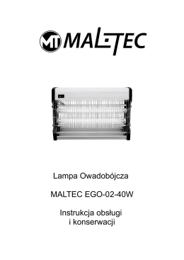 Lampa Owadobójcza 40W Instrukcja obsługiPobierz