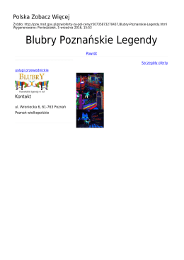 Blubry Poznańskie Legendy