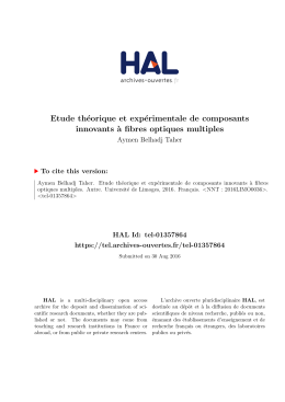 Etude théorique et expérimentale de composants - HAL