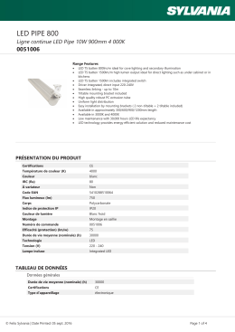 Ligne continue LED Pipe 10W 900mm 4 000K