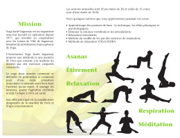 Brochure 2016-2017 - Association Yoga Santé