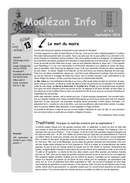 Bulletin n°85 – Septembre 2016 - Blog de la mairie de Moulézan