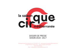 la saison cirque Méditerranée 2016-2017