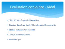 evaluation conjointe rapide et multisectorielle dans le cercle de kidal