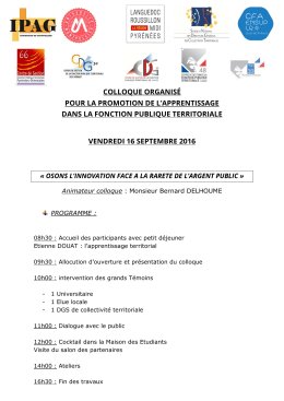 Programme complet du colloque du 16 septembre - pdf