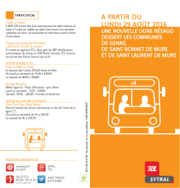Brochure RESAGO, tarifs et plan - Ville de Saint Laurent de Mure