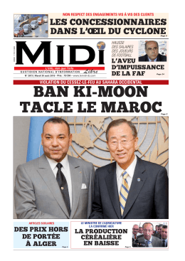 ban ki-moon tacle le maroc