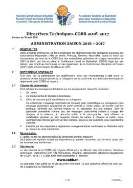 Directives Techniques COBB 2016-2017