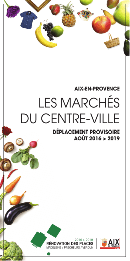 Plan des marchés 2016-2019 - Office de Tourisme d`Aix-en