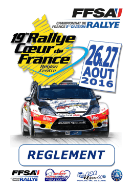 Règlement - Rallye Coeur de France