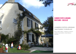 Brochure - Chambres d`hôtes Niautouneix Douzillac