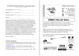 Formulaire 2016 - Nimes Volley Ball