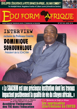 REPORTAGE La - eduform afrique