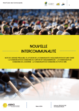 Nouvelle intercommunalité - AUD Pays de Saint-Omer