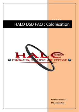 HALO DSD FAQ : Colonisation