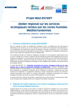 1 Contexte et objectifs du projet Med-ESCWET 2