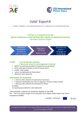 Valid`Export - CCI Rhône