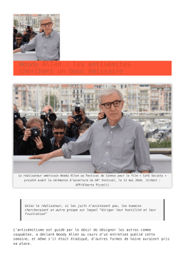 Woody Allen : les antisémites cherchent un bouc émissaire