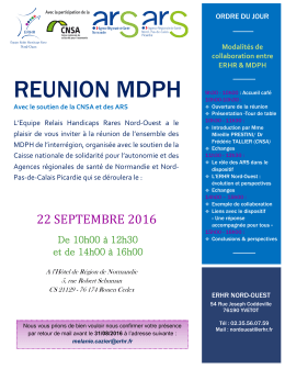 reunion mdph - Agences Régionales de Santé: Normandie