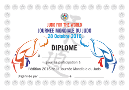 diplome - World Judo Day