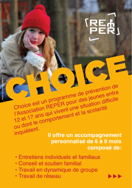Dépliant Choice - REPER Fribourg