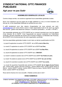 ci joint - Syndicat National CFTC Finances Publiques