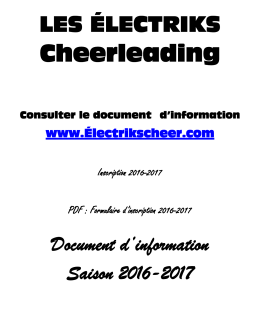 Cheerleading - Les Électriks Cheer