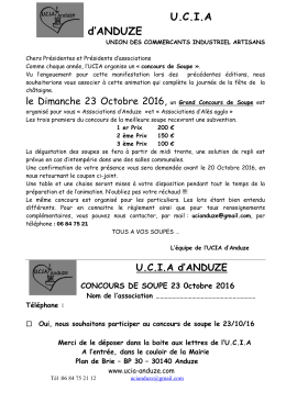 UCIA d`ANDUZE CONCOURS DE SOUPE 23 0ctobre 2016
