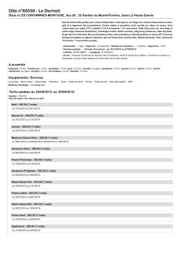 Version imprimable - Gîtes de France Haute Savoie