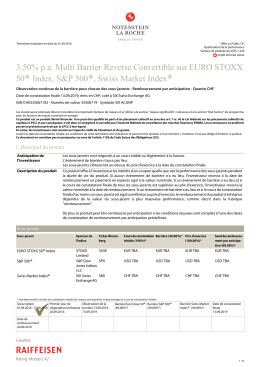 3.50% pa Multi Barrier Reverse Convertible sur EURO