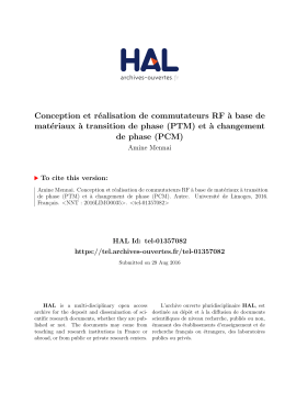 Conception et réalisation de commutateurs RF à base - HAL