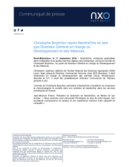 Christophe Boytchev rejoint NextiraOne en tant que Directeur