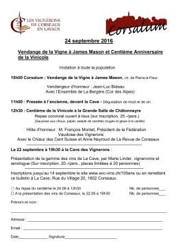 24 septembre 2016 - Association Vinicole Corseaux