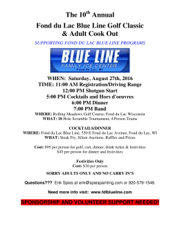 Blue Line Golf Outing - Saturday, August 27th @ 12:00 pm